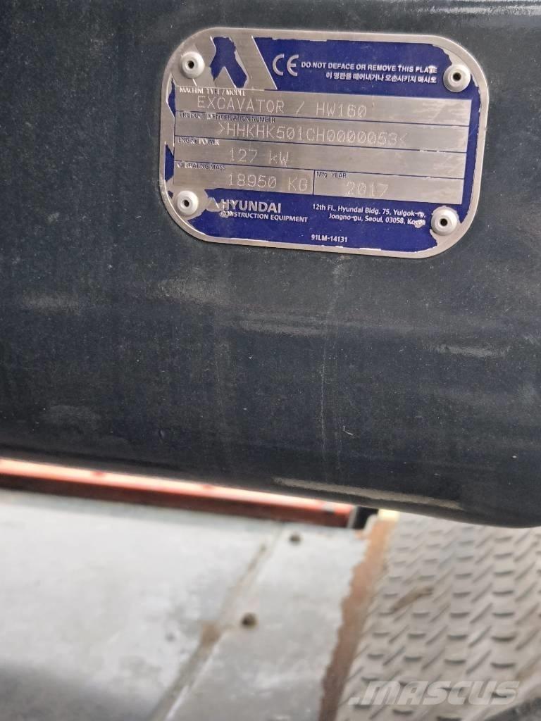 Hyundai HW 160 Ratiniai ekskavatoriai