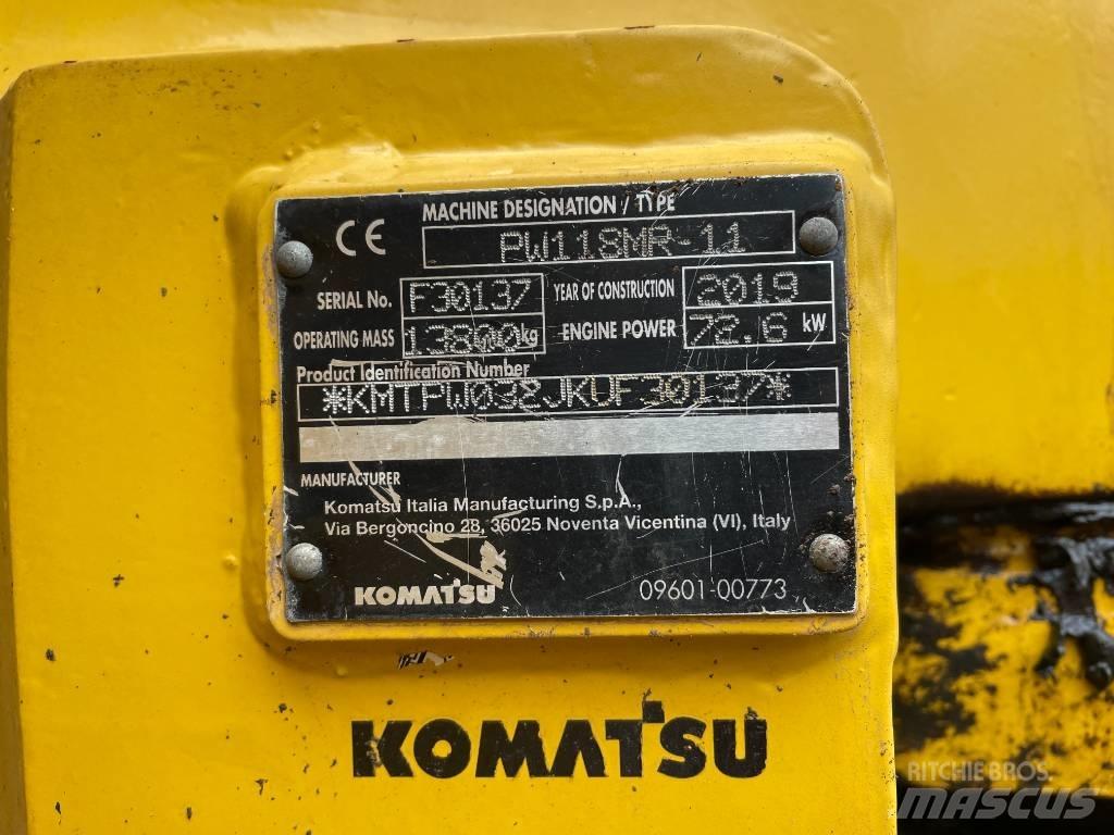 Komatsu PW 118 Ratiniai ekskavatoriai
