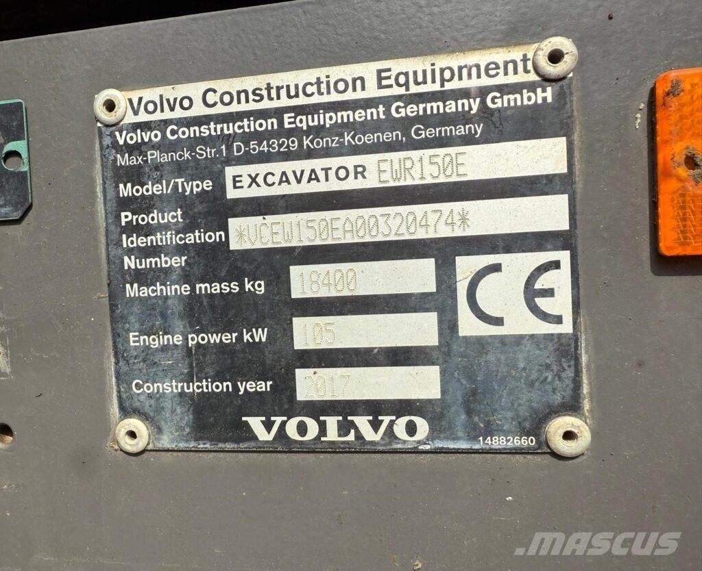 Volvo EWR150E Ratiniai ekskavatoriai