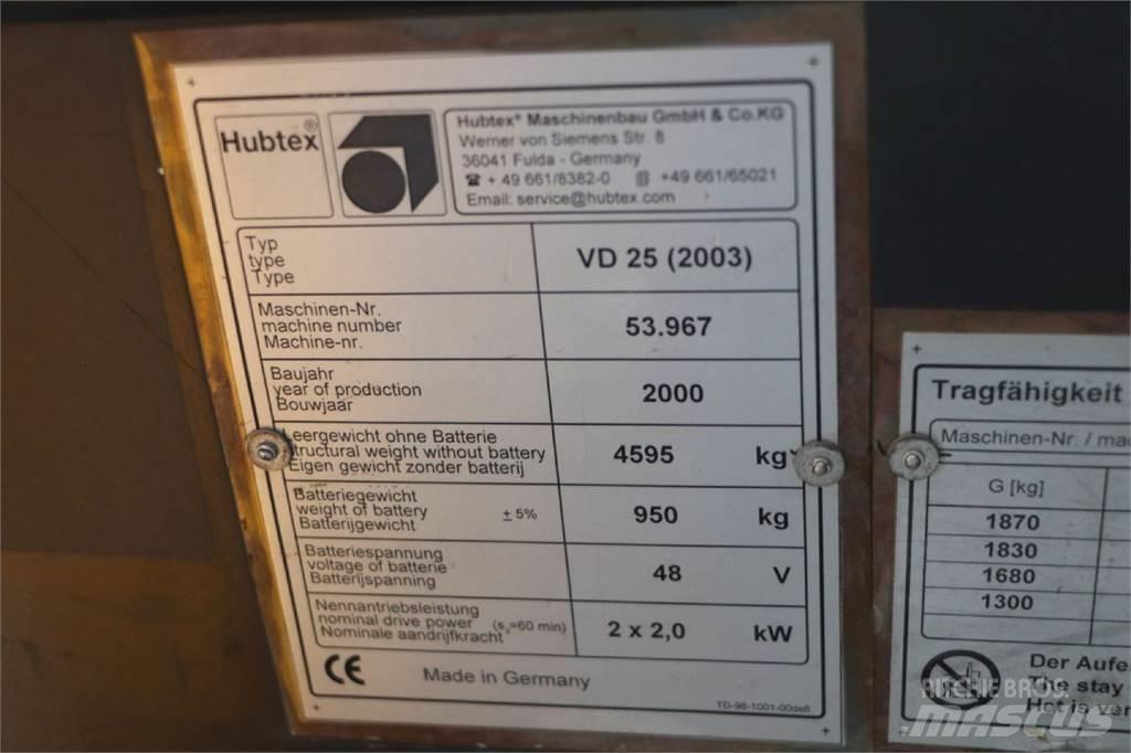 Hubtex VD 25 Krautuvai su pakrovimu iš šonų