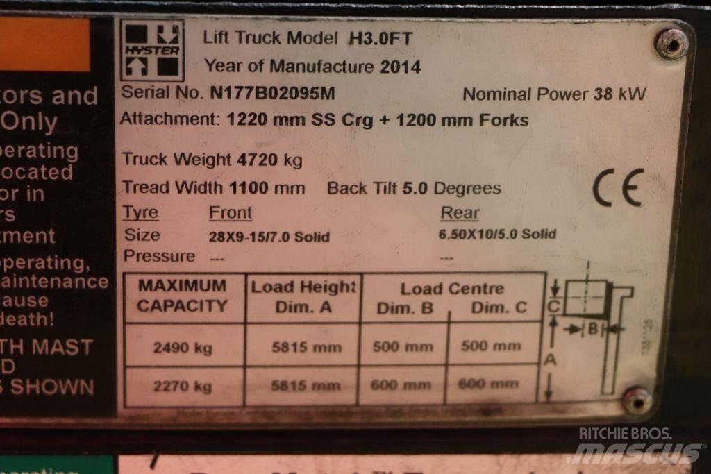 Hyster H3.0FT LPG (dujiniai) krautuvai