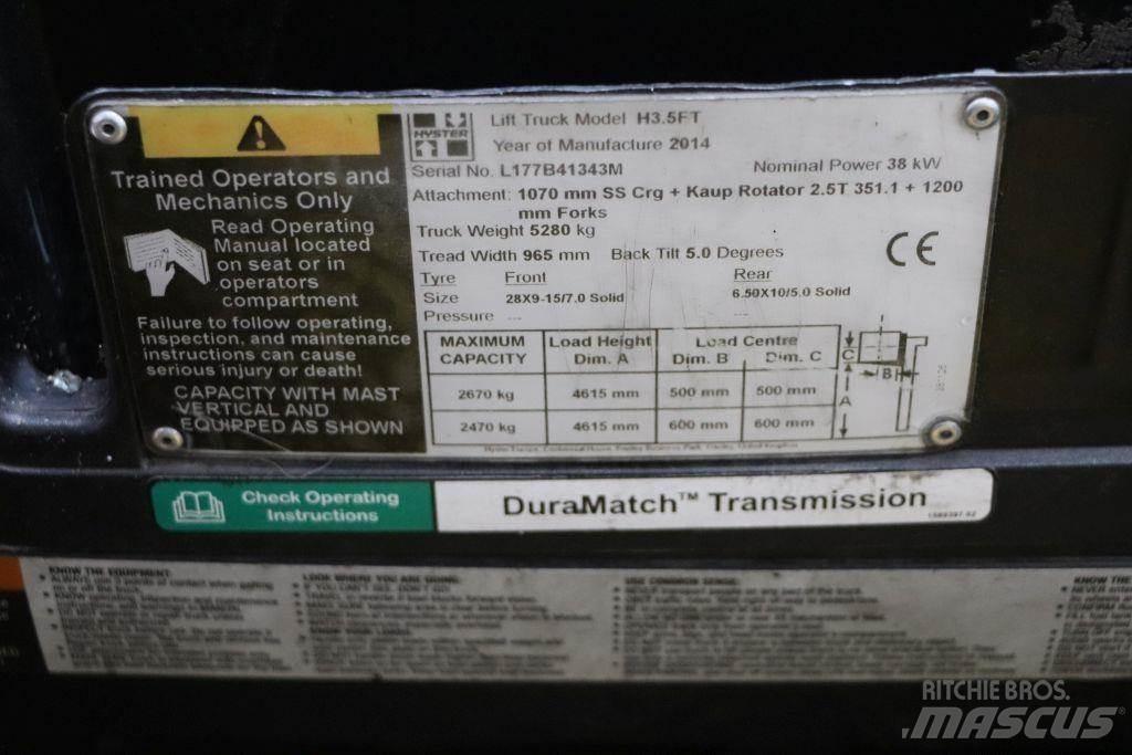 Hyster H3.5FT LPG (dujiniai) krautuvai