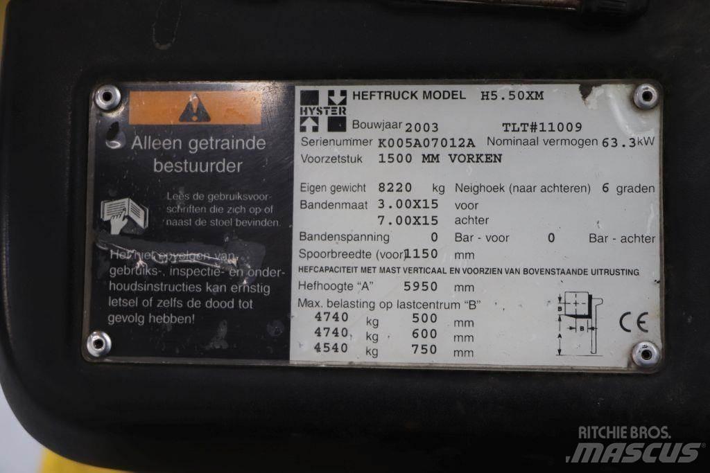 Hyster H5.50XM LPG (dujiniai) krautuvai