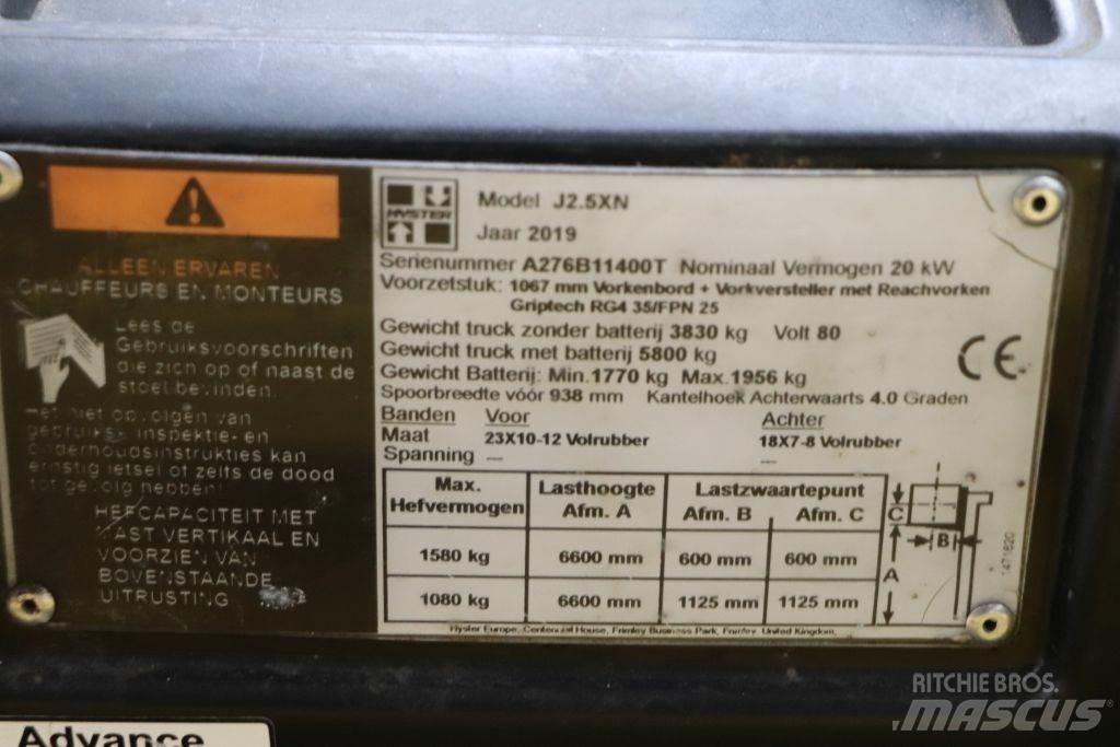 Hyster J2.5XN Elektriniai šakiniai krautuvai