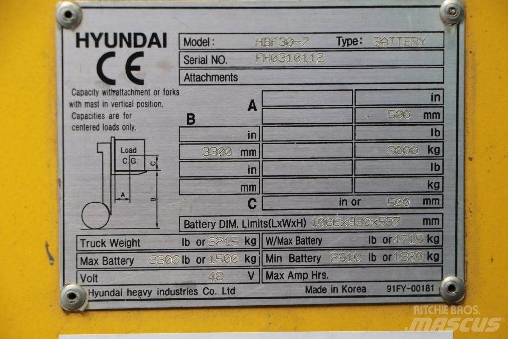 Hyundai HBF30-7 Elektriniai šakiniai krautuvai