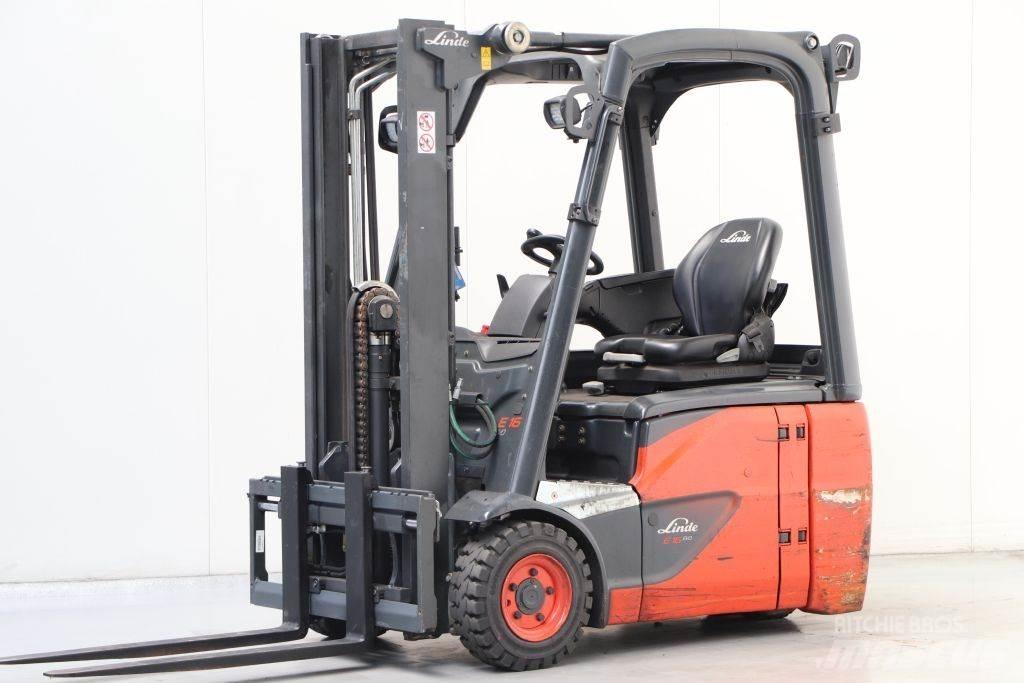 Linde E16C-02 Elektriniai šakiniai krautuvai