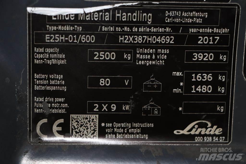 Linde E25H-01/600 Elektriniai šakiniai krautuvai