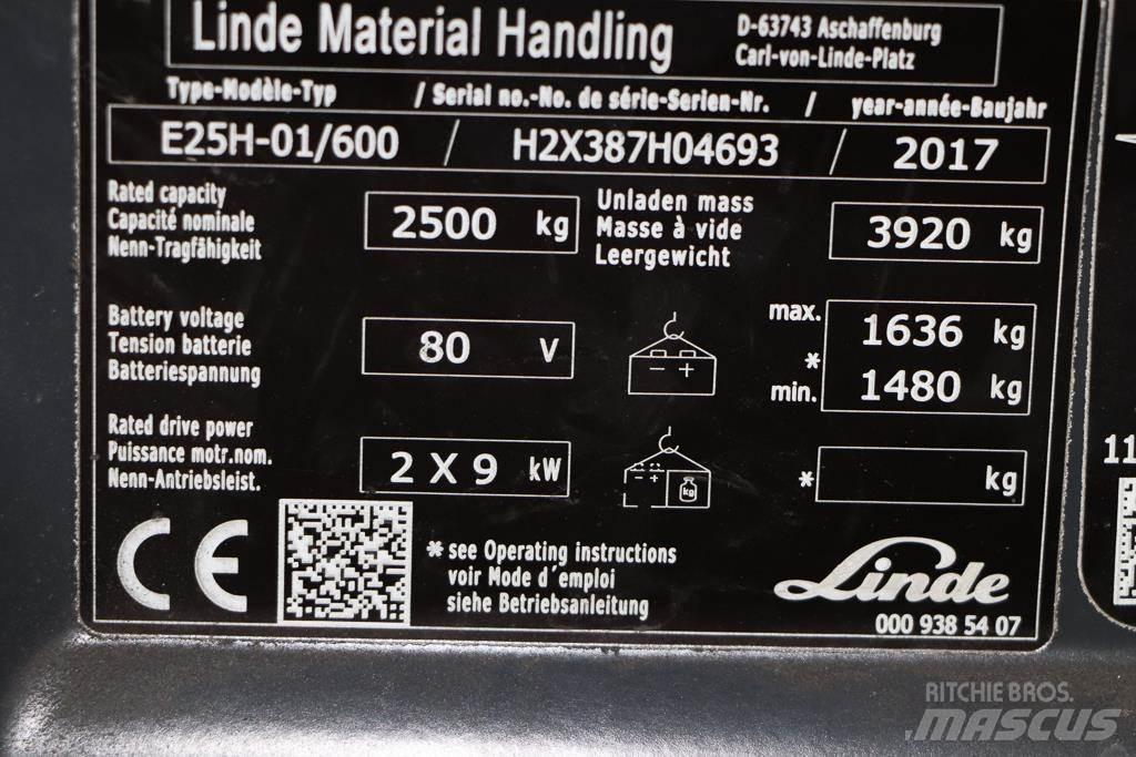 Linde E25H-01/600 Elektriniai šakiniai krautuvai