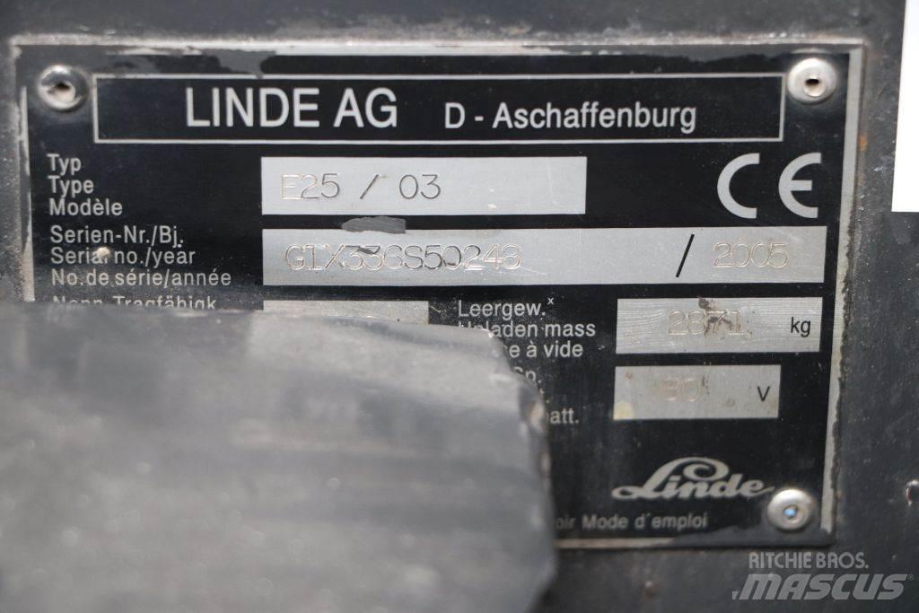 Linde E25S/03 Elektriniai šakiniai krautuvai
