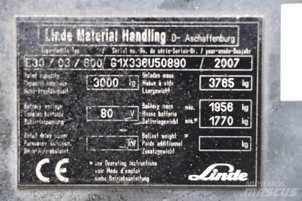 Linde E30S-03/600 Elektriniai šakiniai krautuvai