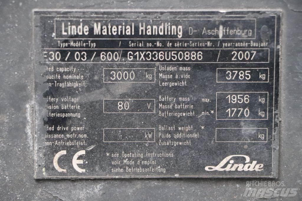 Linde E30S-03/600 Elektriniai šakiniai krautuvai
