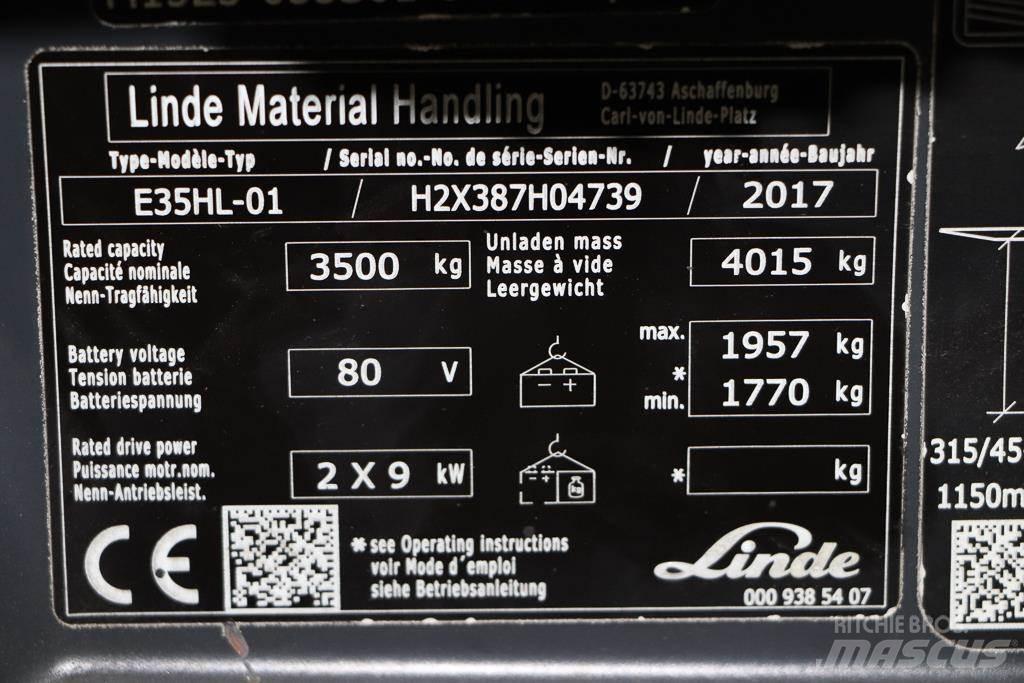 Linde E35HL-01 Elektriniai šakiniai krautuvai