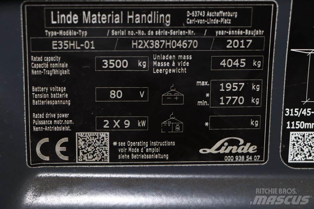 Linde E35HL-01 Elektriniai šakiniai krautuvai