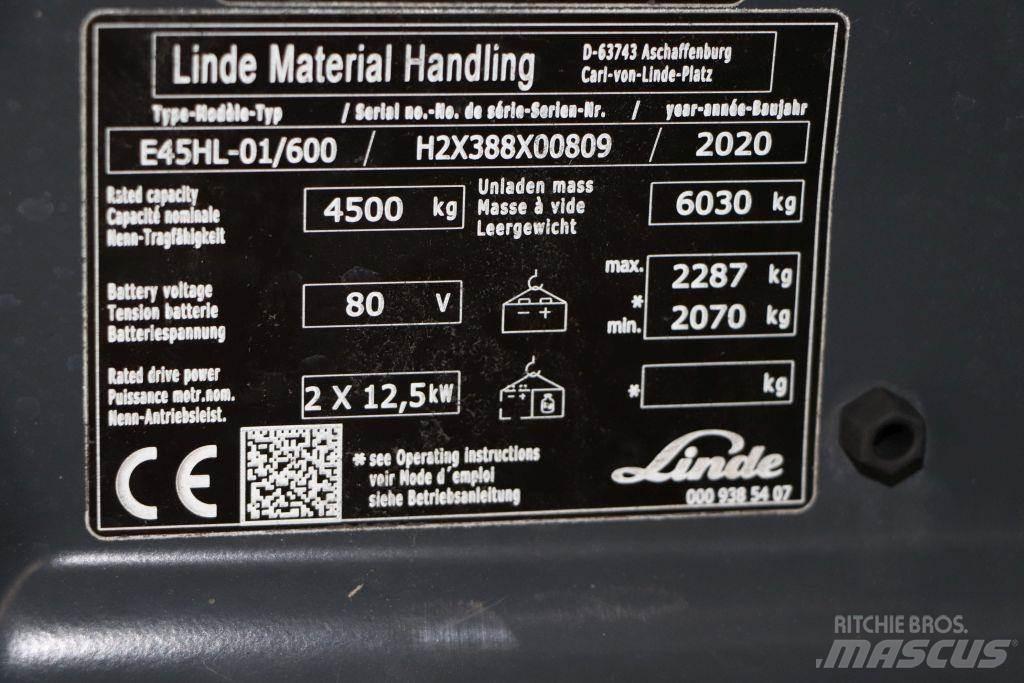 Linde E45HL-01/600 Elektriniai šakiniai krautuvai