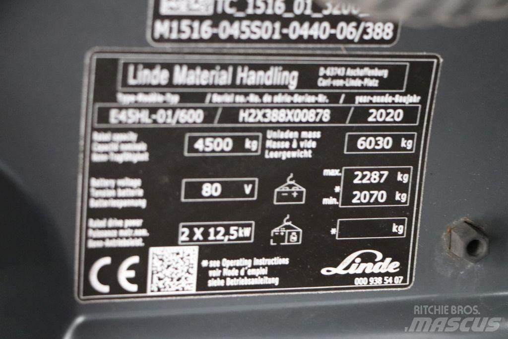 Linde E45HL-01/600 Elektriniai šakiniai krautuvai