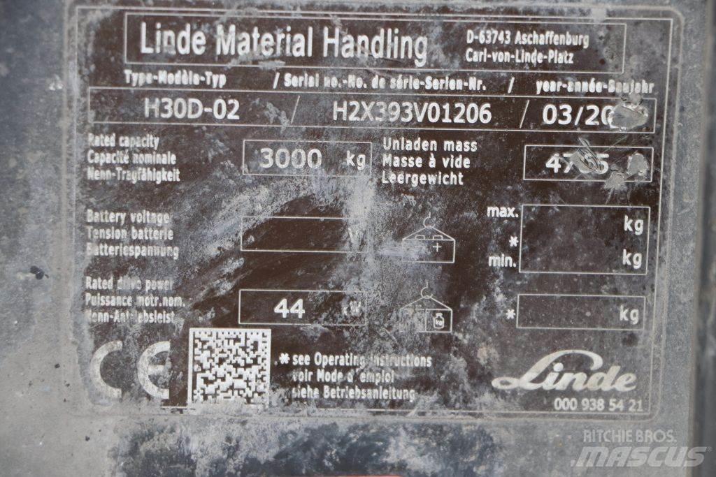 Linde H30D-02 Dyzeliniai krautuvai