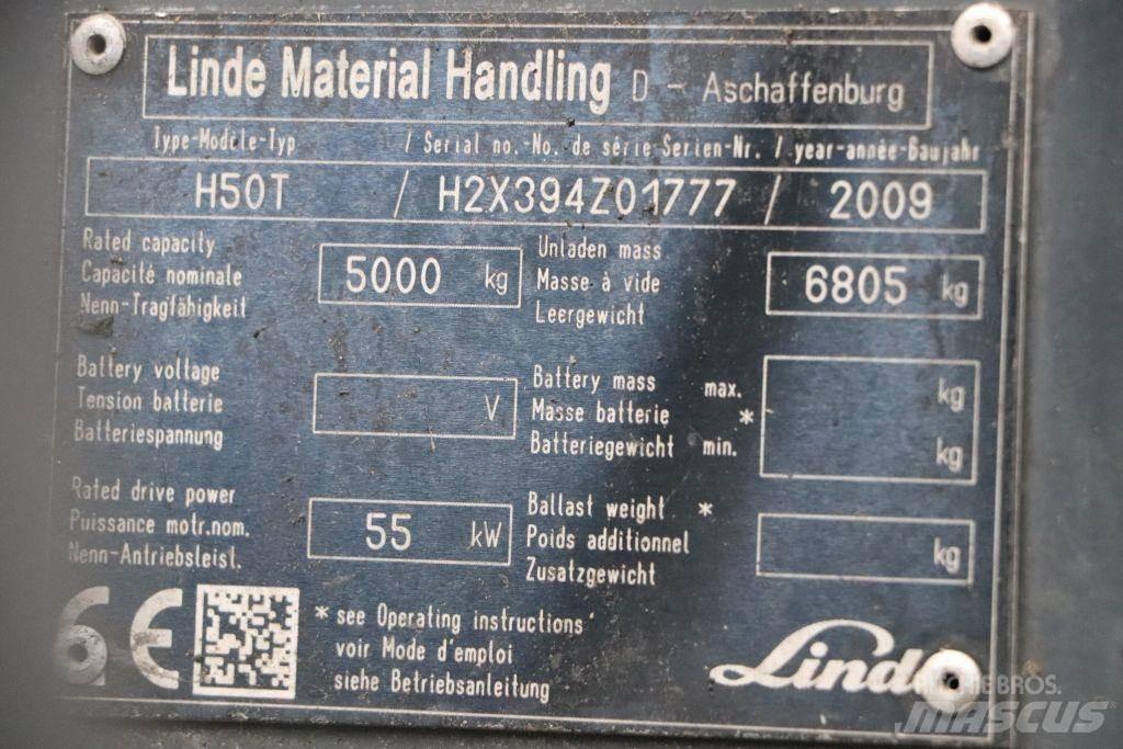 Linde H50T LPG (dujiniai) krautuvai
