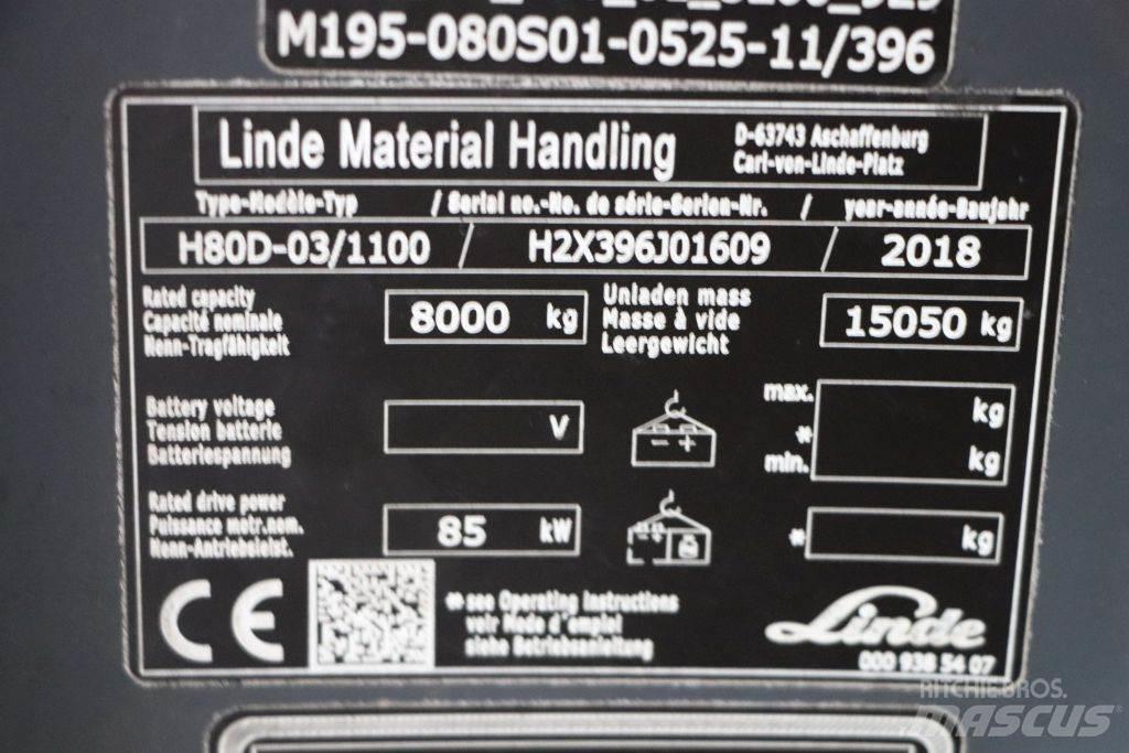 Linde H80D-03/1100 Dyzeliniai krautuvai