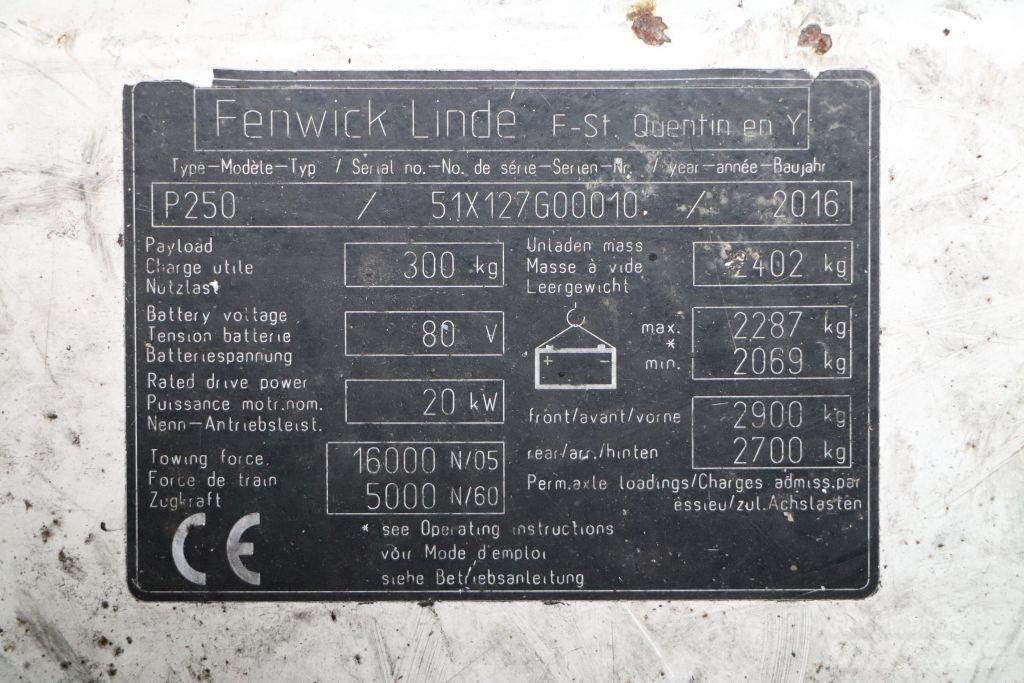 Linde P250 Buksyravimo vilkikai