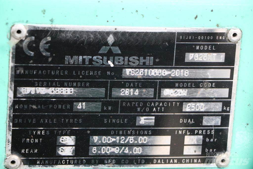 Mitsubishi FG25NT LPG (dujiniai) krautuvai