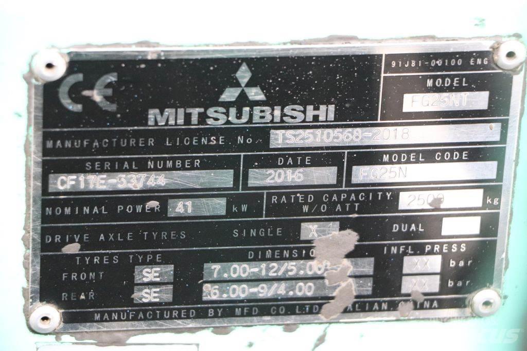 Mitsubishi FG25NT LPG (dujiniai) krautuvai