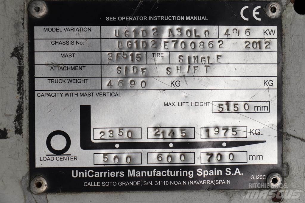 Nissan UG1D2A30LQ LPG (dujiniai) krautuvai