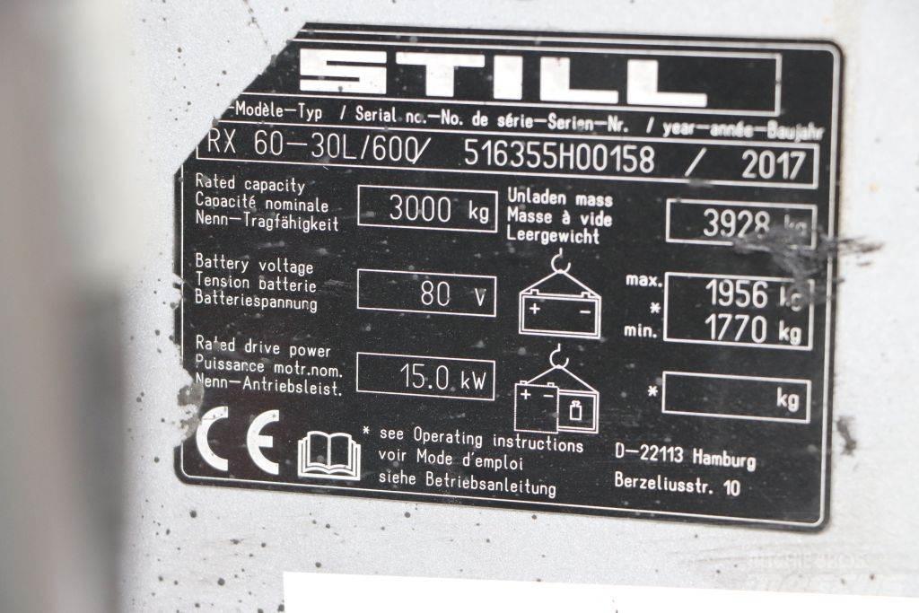 Still RX60-30L/600 Elektriniai šakiniai krautuvai