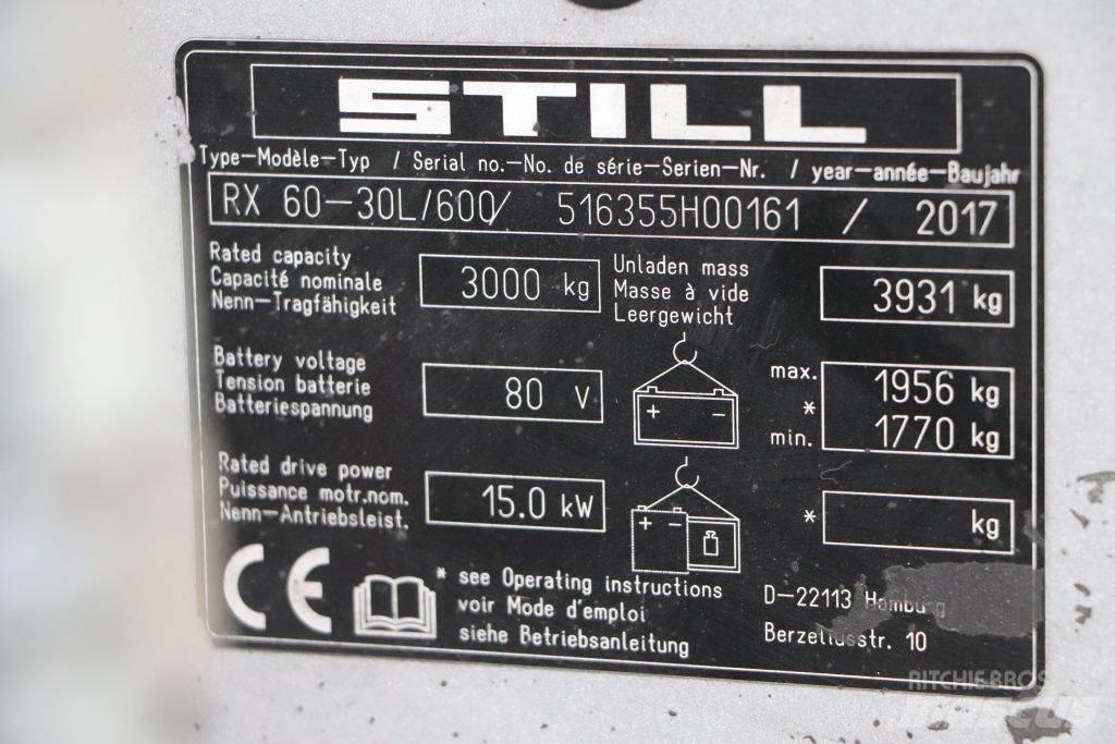 Still RX60-30L/600 Elektriniai šakiniai krautuvai