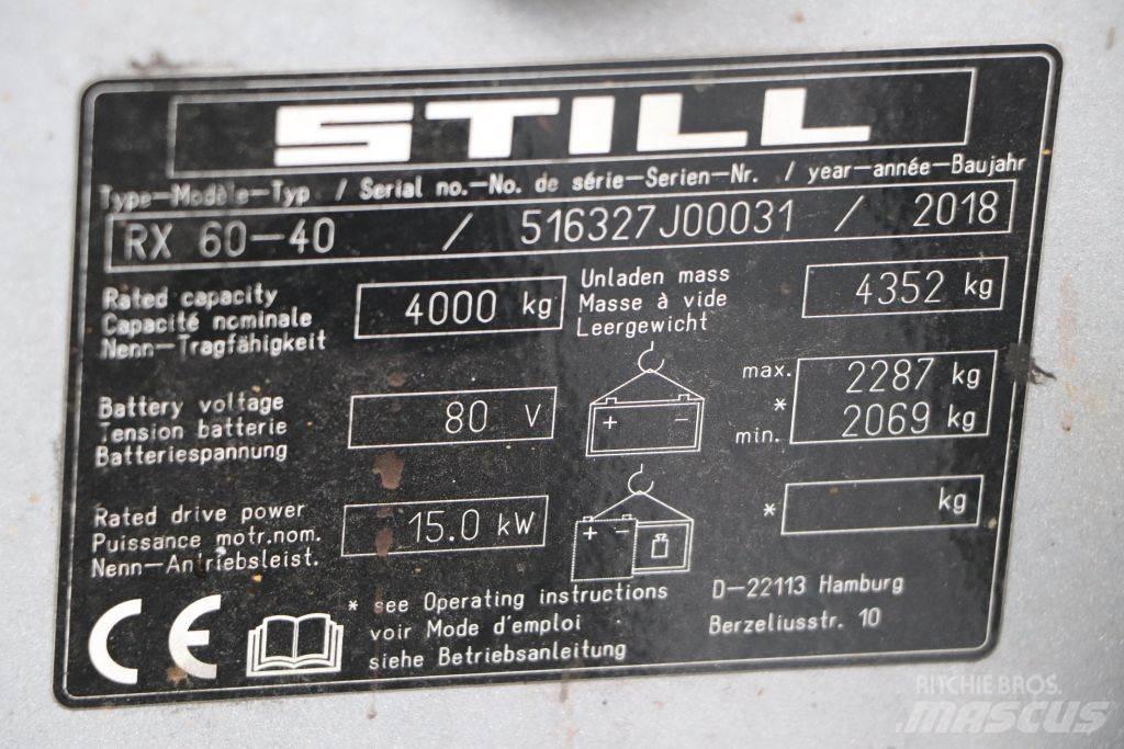 Still RX60-40 Elektriniai šakiniai krautuvai
