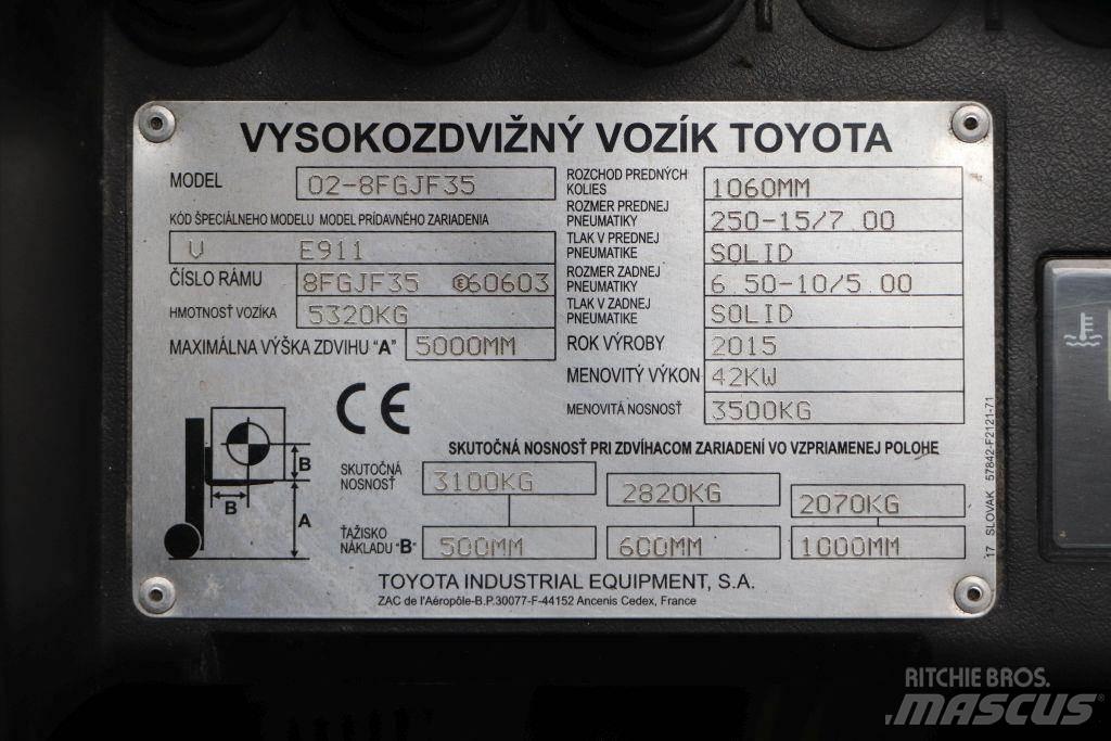 Toyota 02-8FGJF35 LPG (dujiniai) krautuvai