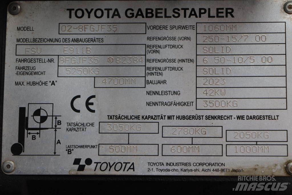 Toyota 02-8FGJF35 LPG (dujiniai) krautuvai