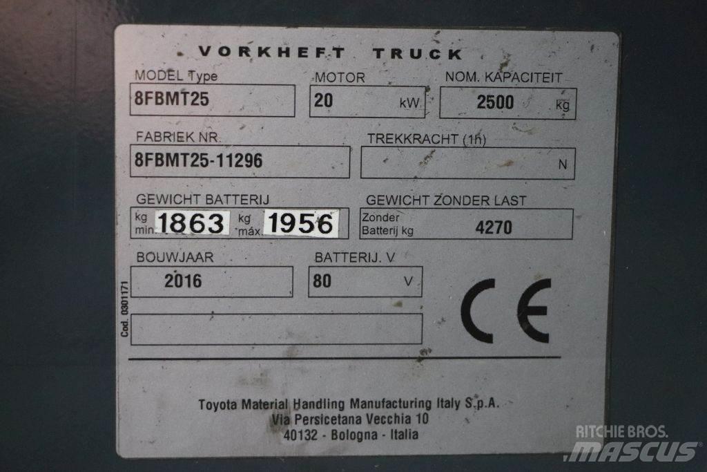 Toyota 8FBMT25 Elektriniai šakiniai krautuvai
