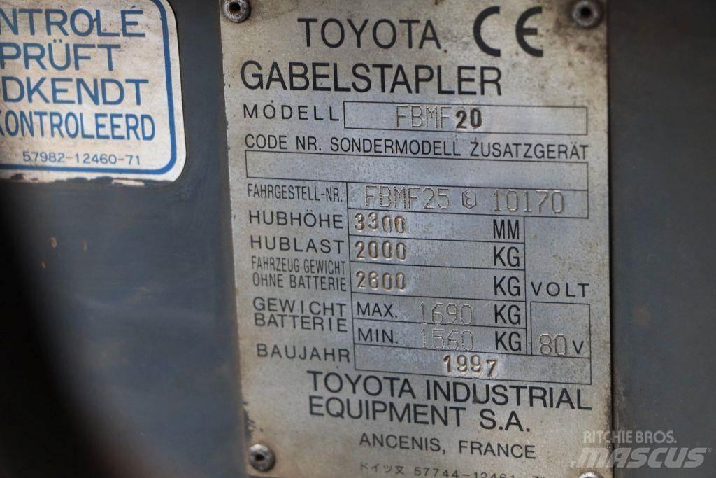 Toyota FBMF20 Elektriniai šakiniai krautuvai