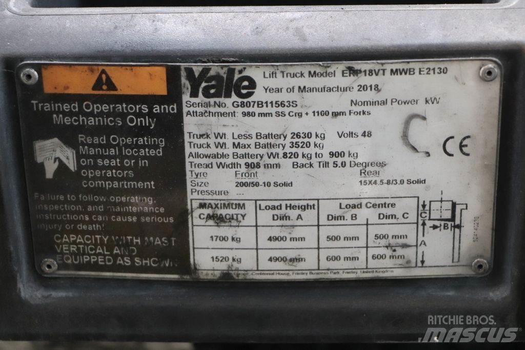 Yale ERP18VT Elektriniai šakiniai krautuvai
