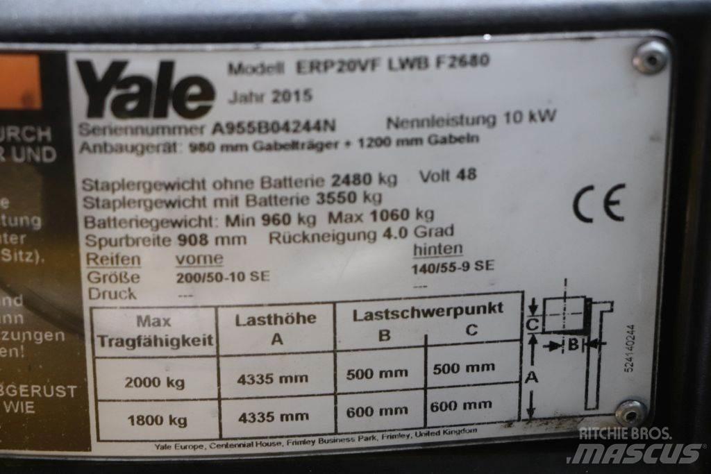 Yale ERP20VF Elektriniai šakiniai krautuvai