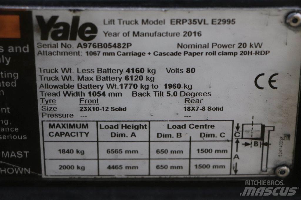 Yale ERP35VL Elektriniai šakiniai krautuvai