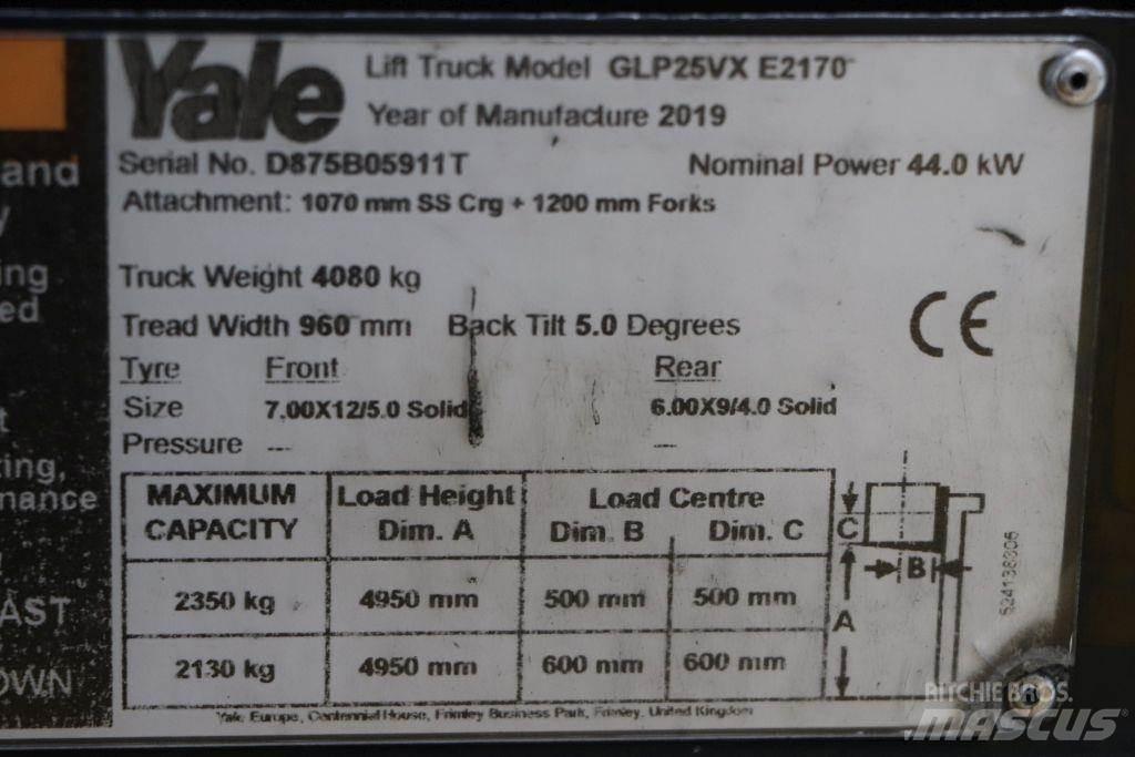 Yale GLP25VX LPG (dujiniai) krautuvai