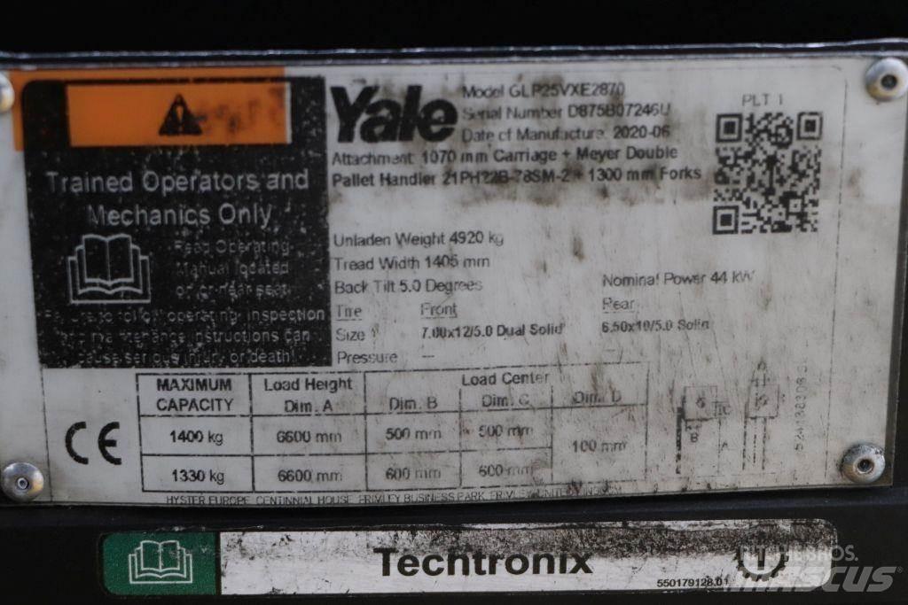 Yale GLP25VX LPG (dujiniai) krautuvai