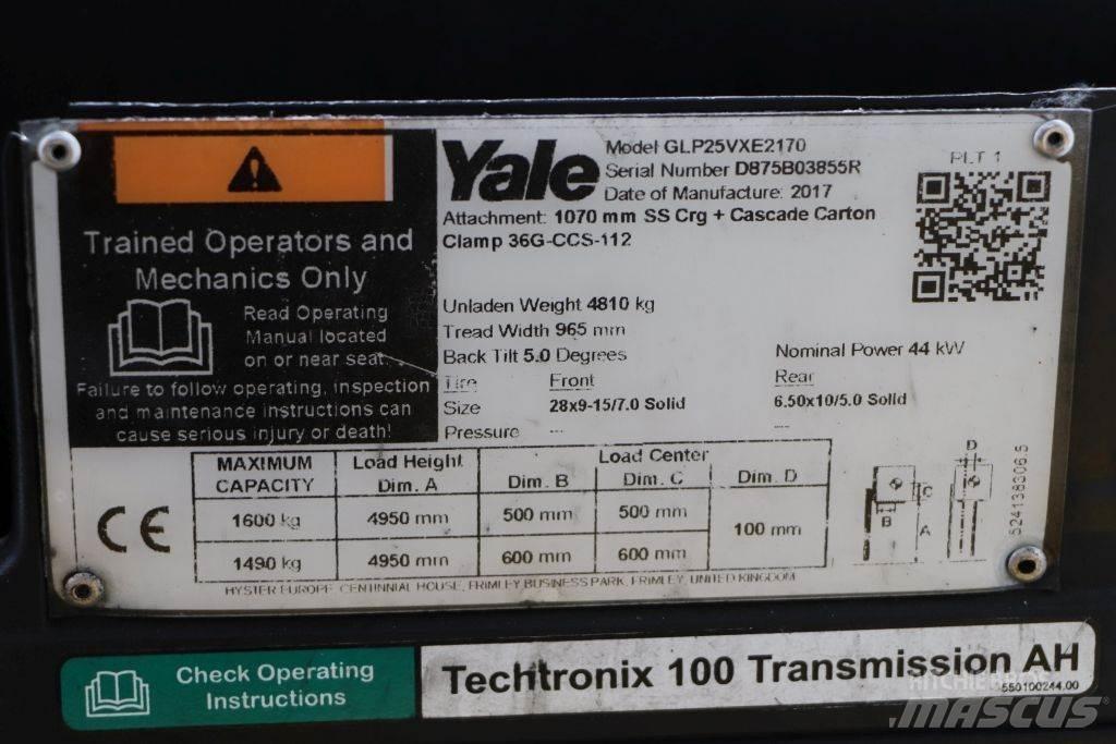 Yale GLP25VX LPG (dujiniai) krautuvai