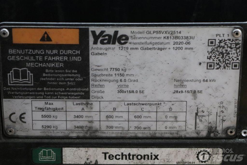 Yale GLP55VX LPG (dujiniai) krautuvai