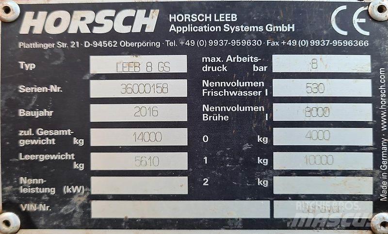 Horsch 8 GS Prikabinami purkštuvai