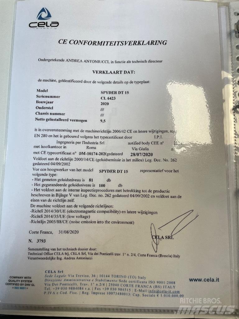 Cela DT 15 SOLD Alkūniniai keltuvai