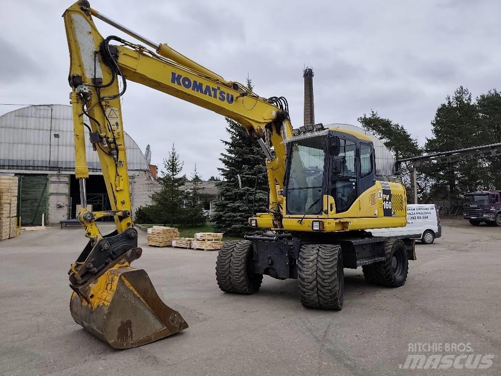 Komatsu PW 160-7E0 Ratiniai ekskavatoriai