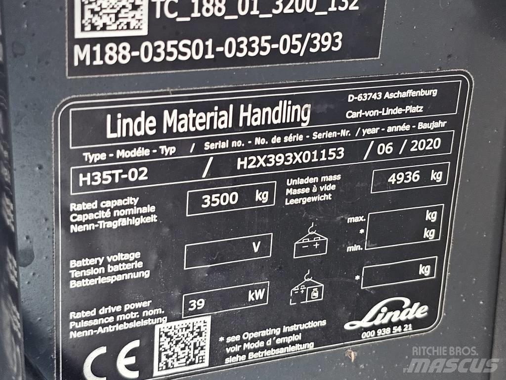 Linde H35T-02 LPG (dujiniai) krautuvai
