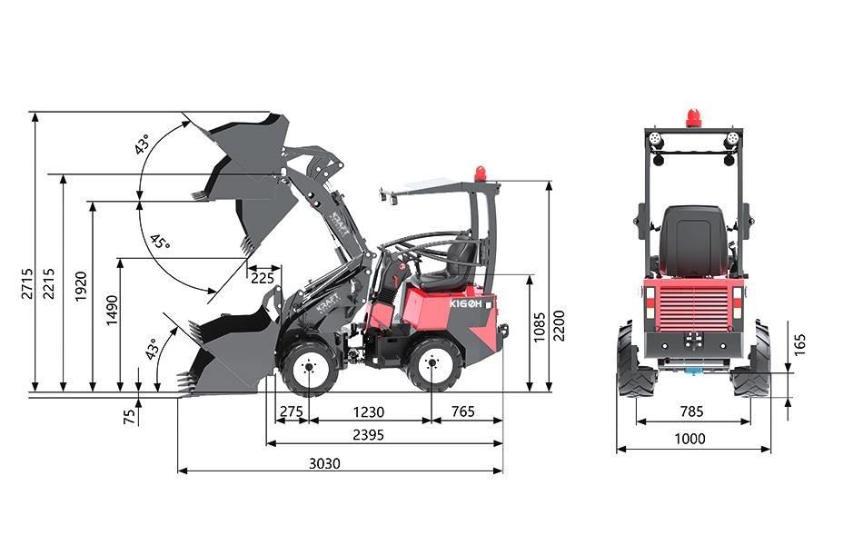 Kraft K160H Naudoti ratiniai krautuvai