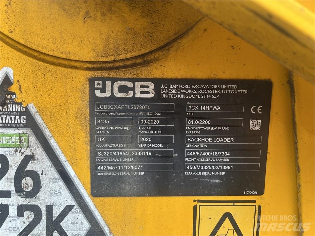 JCB 3 CX Ekskavatoriniai krautuvai