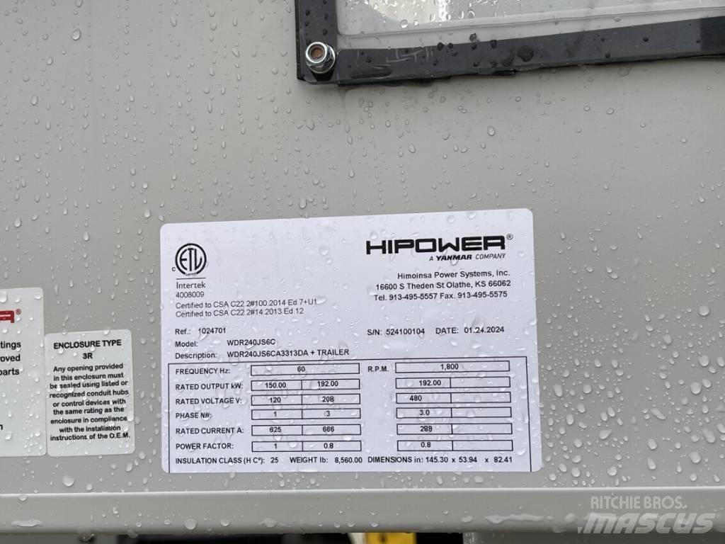 Hipower HRJW-240 Dyzeliniai generatoriai