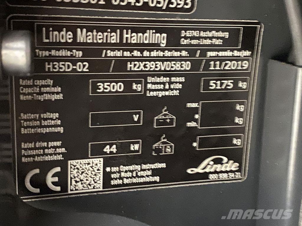Linde H35D-02 Dyzeliniai krautuvai