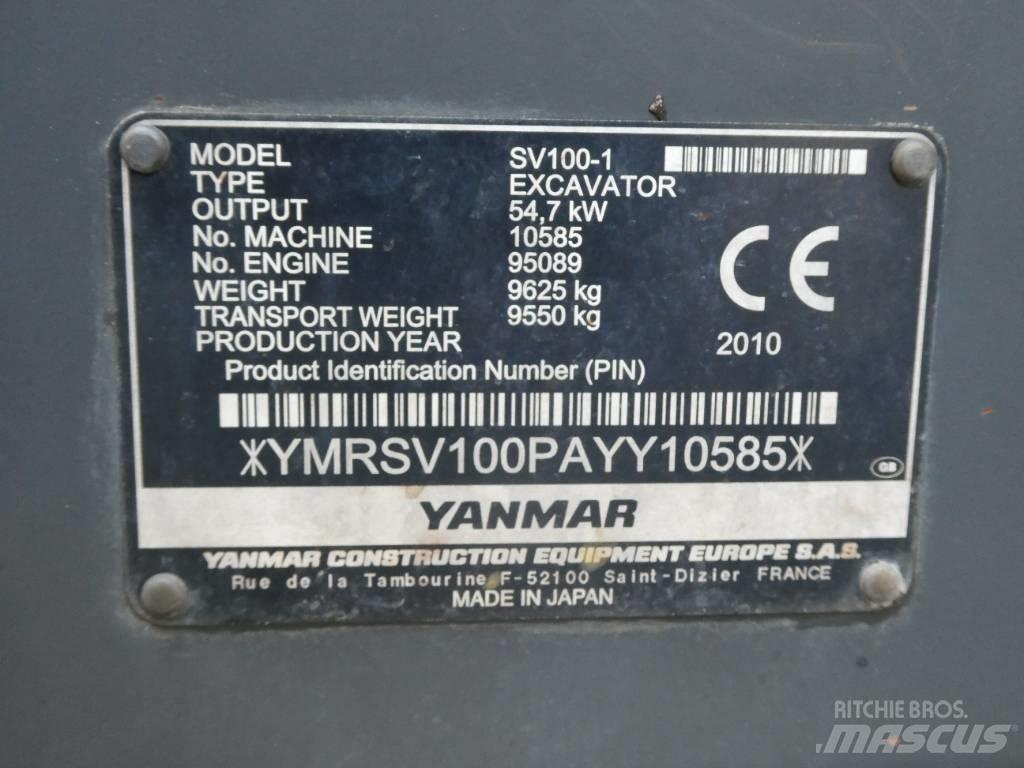 Yanmar SV 100-1 Vidutinės galios ekskavatoriai 7-12 t