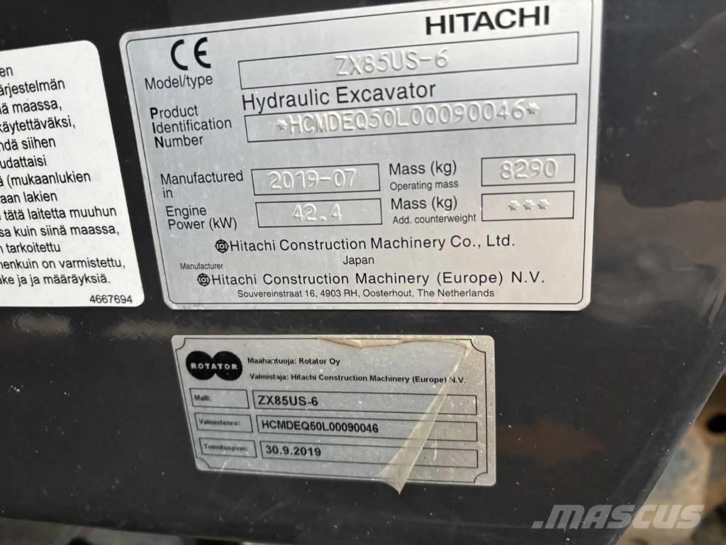 Hitachi ZX 85 US-6 Vidutinės galios ekskavatoriai 7-12 t